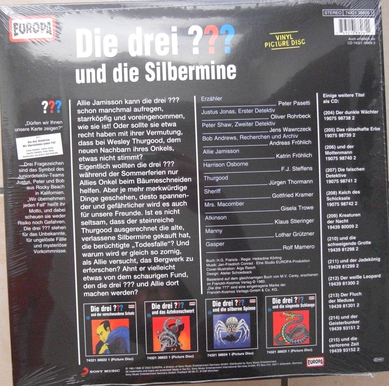 Mary Virginia Carey - Die Drei ??? 26 - Und Die Silbermine Vinyl, LP, Picture Disc