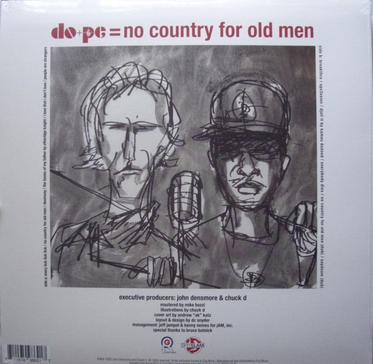 Dope (John Densmore & Chuck D) - No Country For Old Men Vinyl, LP, Album