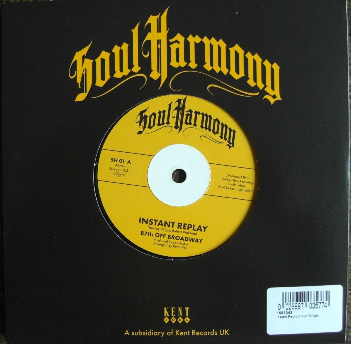 87th Off Broadway / Larry Sanders – Instant Replay / I'm In Love Vinyl, 7"