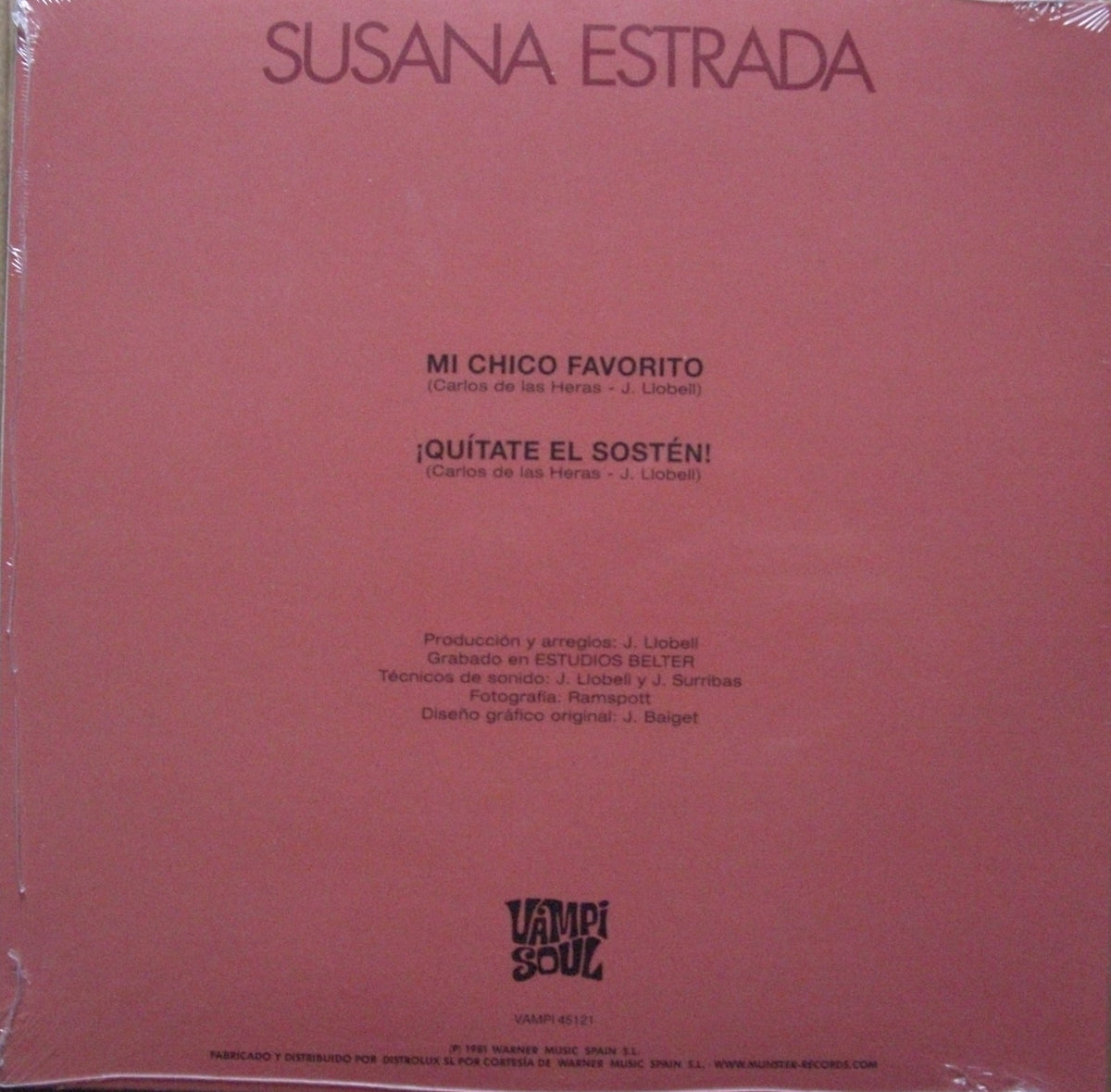 Susana Estrada – Mi Chico Favorito / Quítate El Sostén Vinyl, 7", Reedición