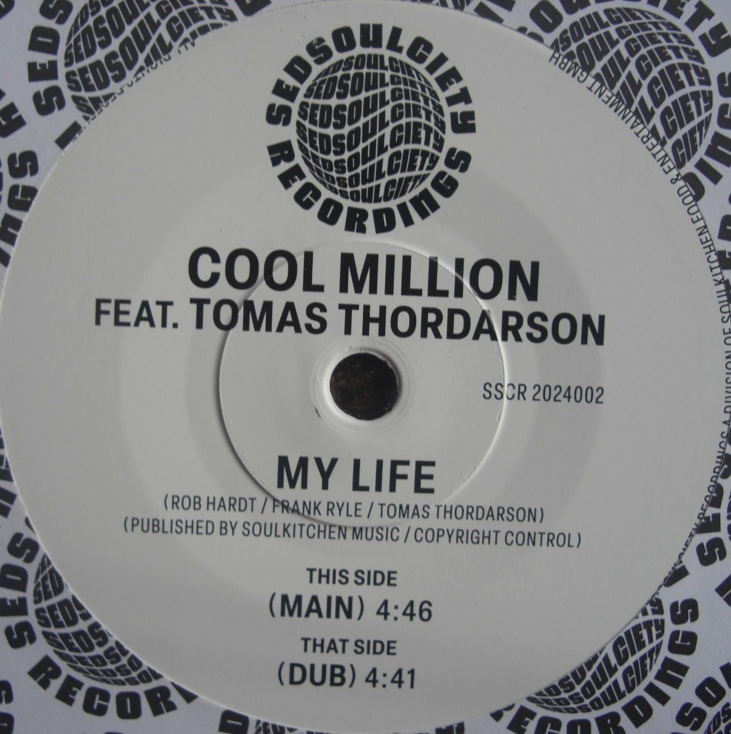 Cool Million Feat. Tomas Thordarson – My Life Vinyl, 7"