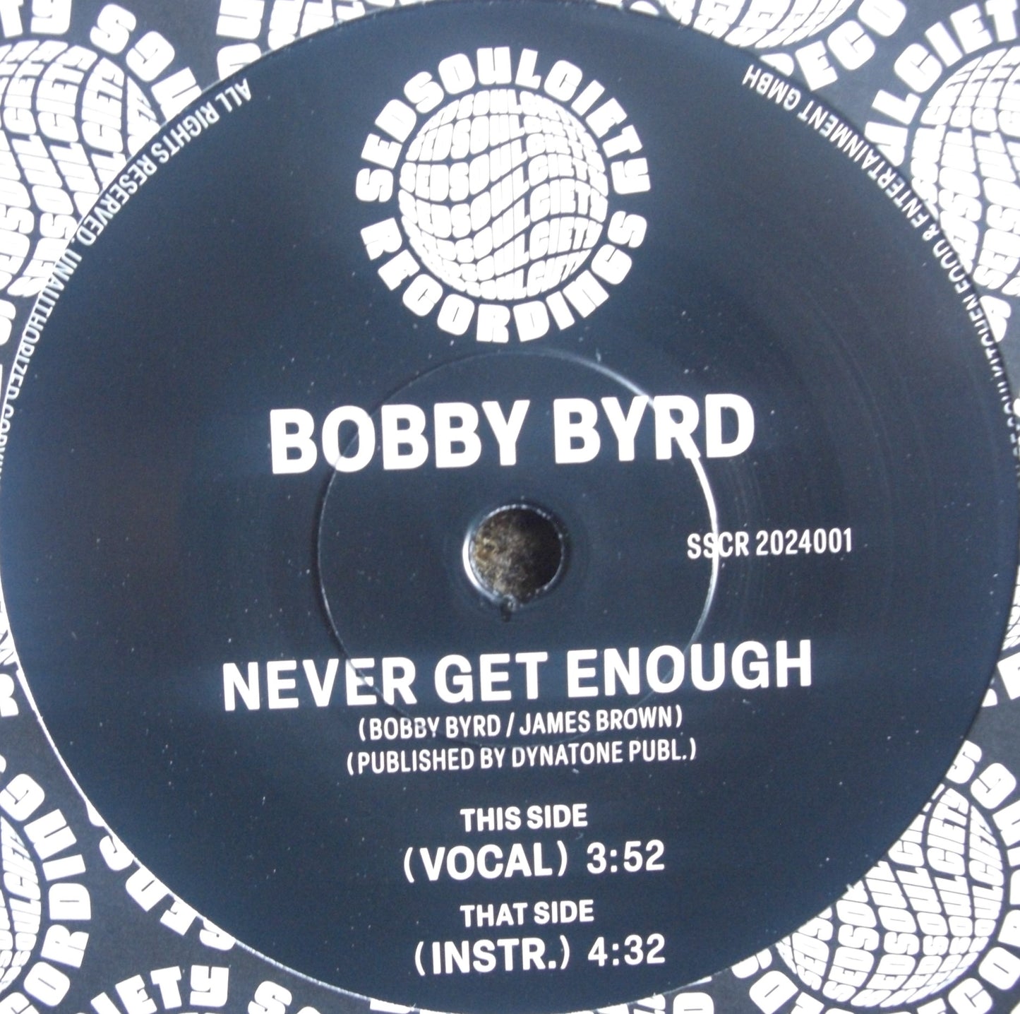 Bobby Byrd – Never Get Enough Vinyl, 7"