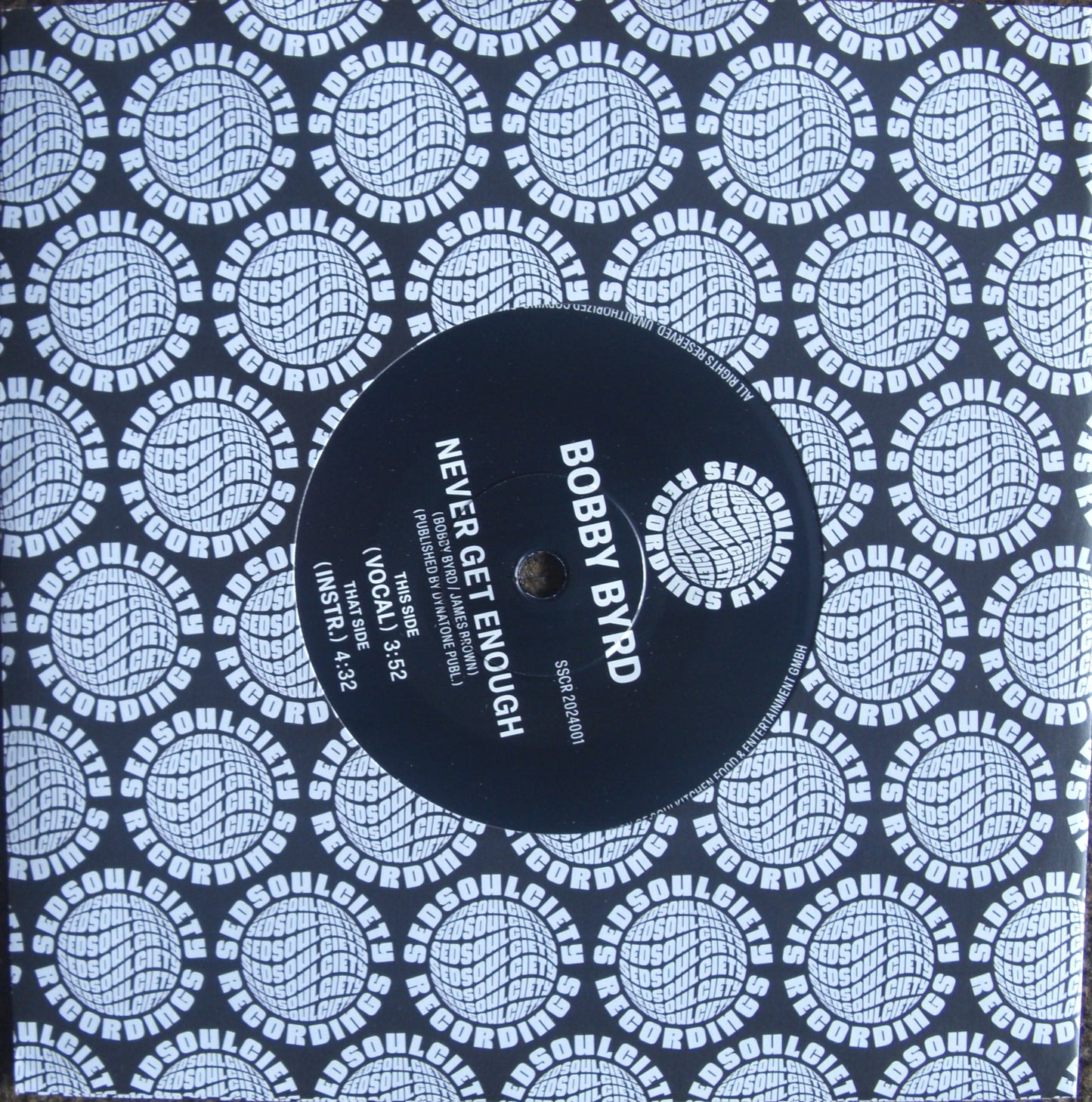Bobby Byrd – Never Get Enough Vinyl, 7"