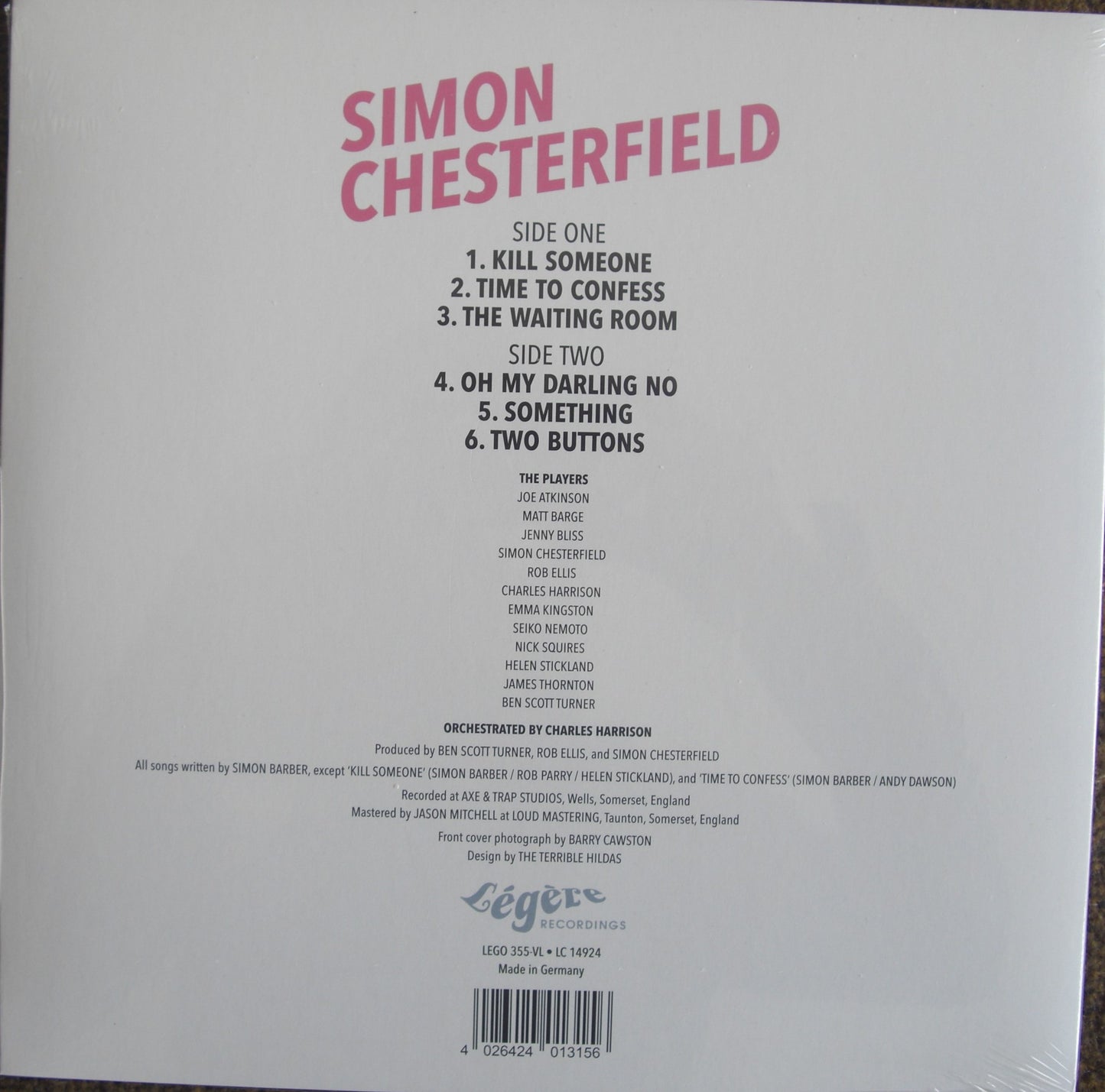 Simon Chesterfield - Vinilo Simon Chesterfield, EP de 10 "