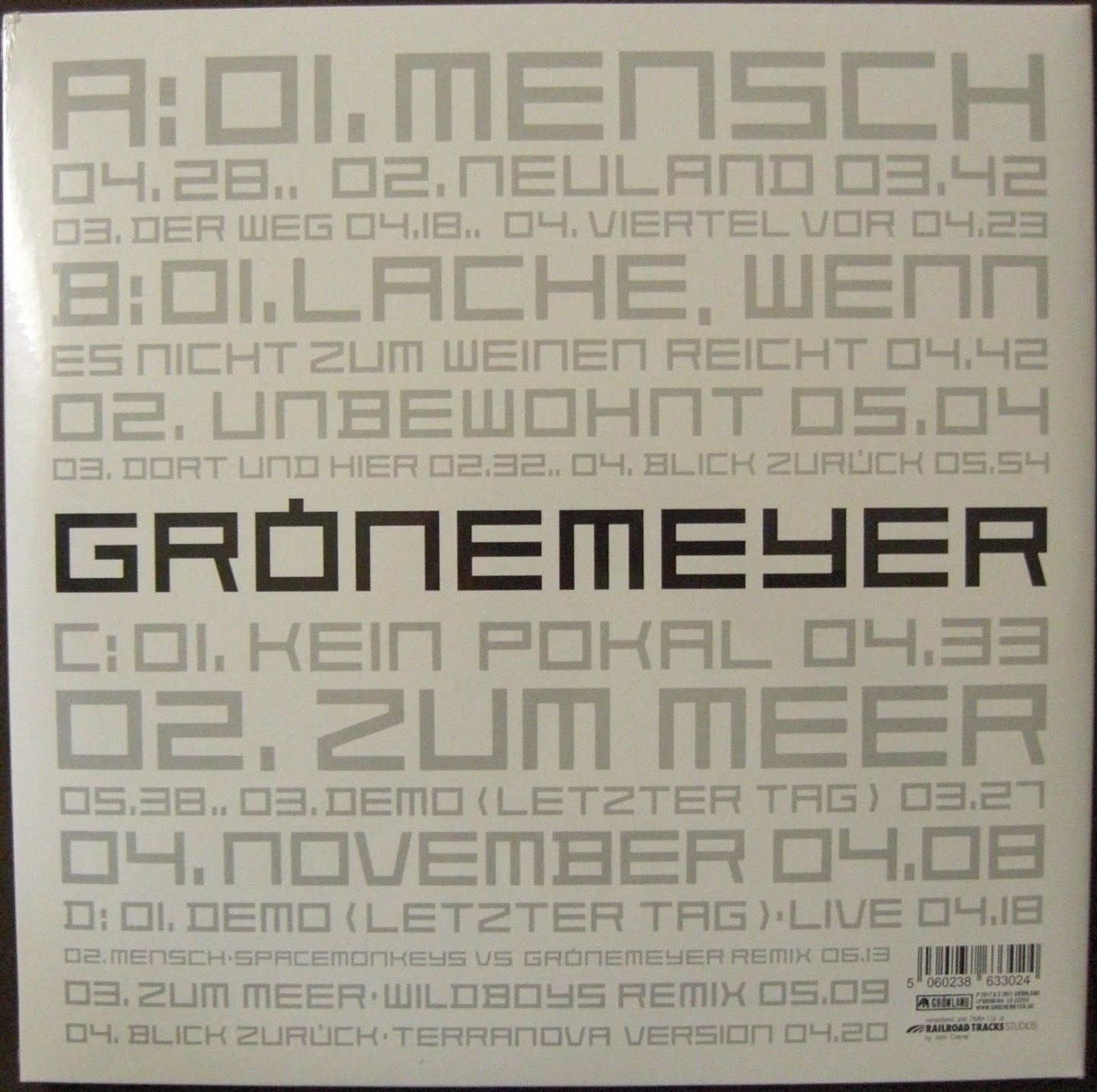 Herbert Grönemeyer – Mensch 2 x Vinyl, LP, Album 180g