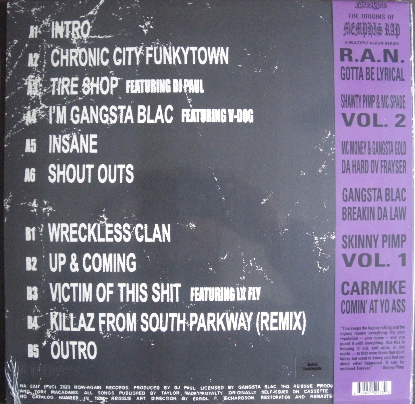 Gangsta Blac – Breaking Da Law Vinyl, LP, Album, Reissue colored