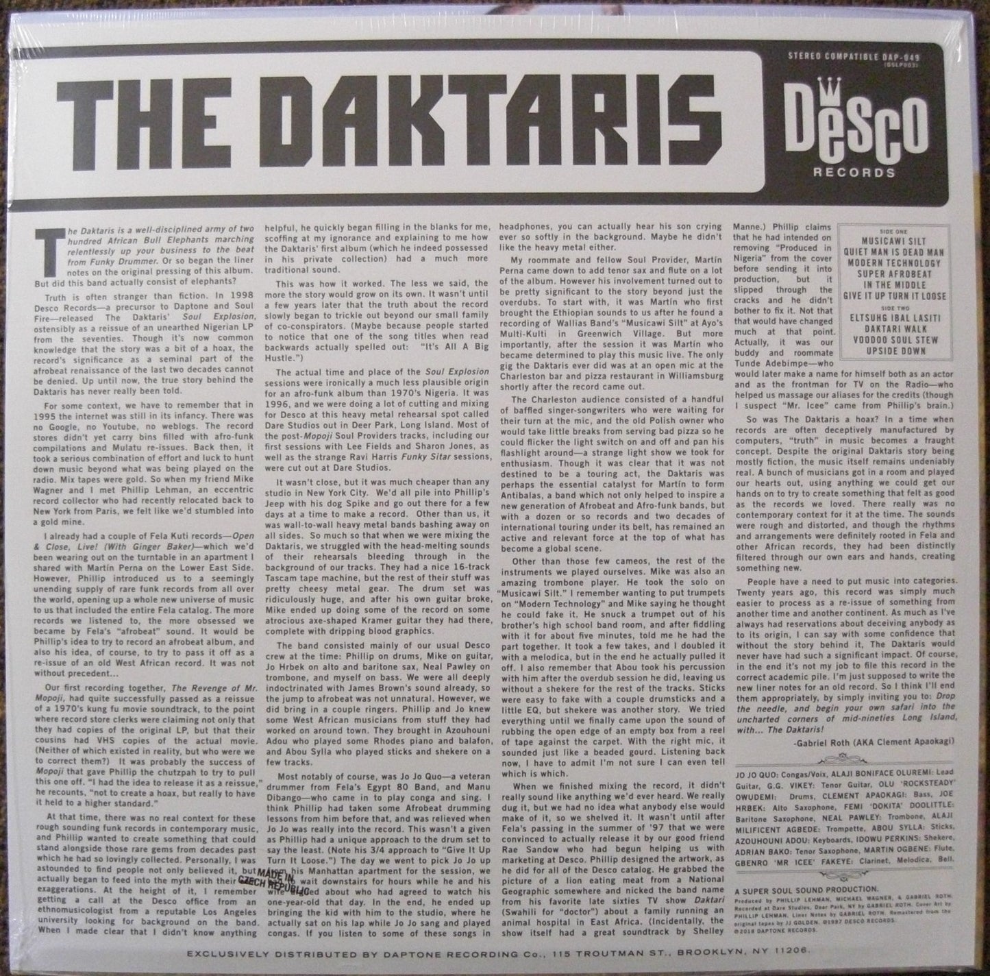 The Daktaris – Soul Explosion Vinyl, LP, Album, Reissue