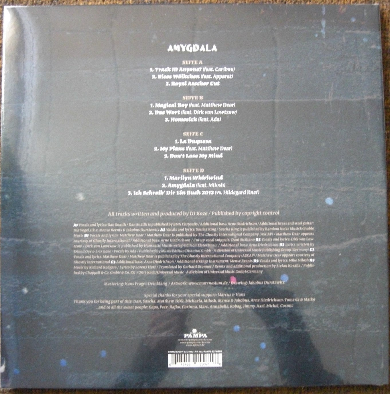 DJ Koze – Amygdala 2x LP, Album + 7" black