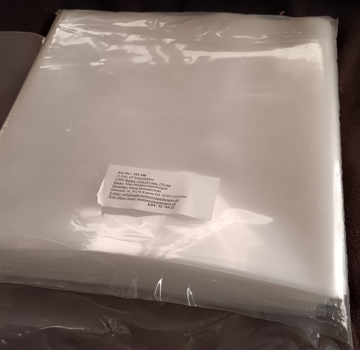 LP Cover Schutzhülle für Vinyl Schallplatte 12" 150 mµ (100 St.)