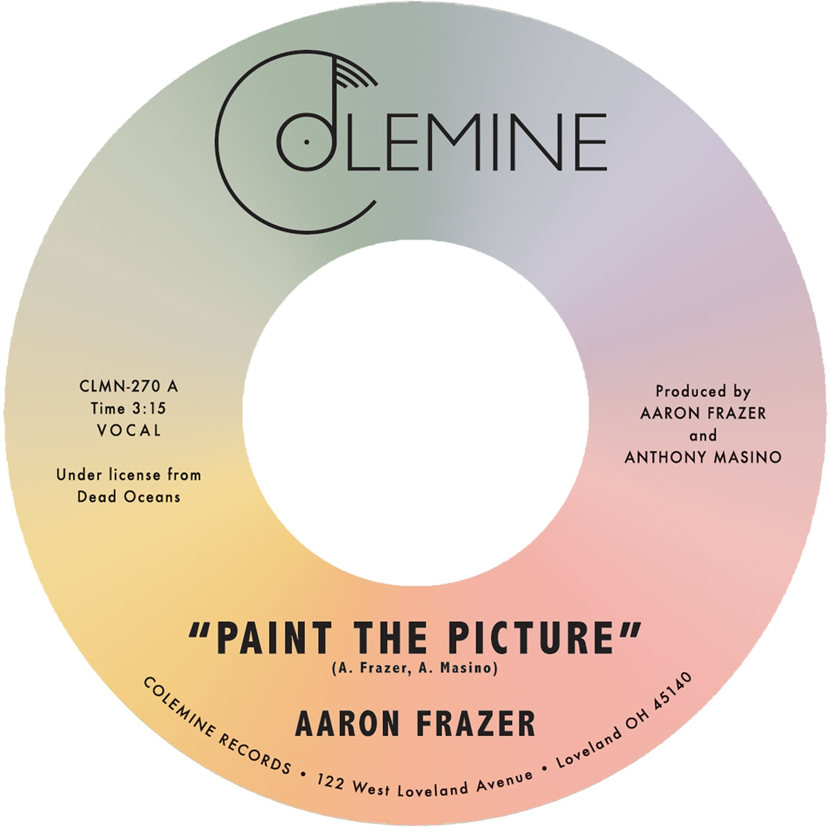 Aaron Frazer - Paint The Picture / Back Into The World Vinyl, 7" transparent
