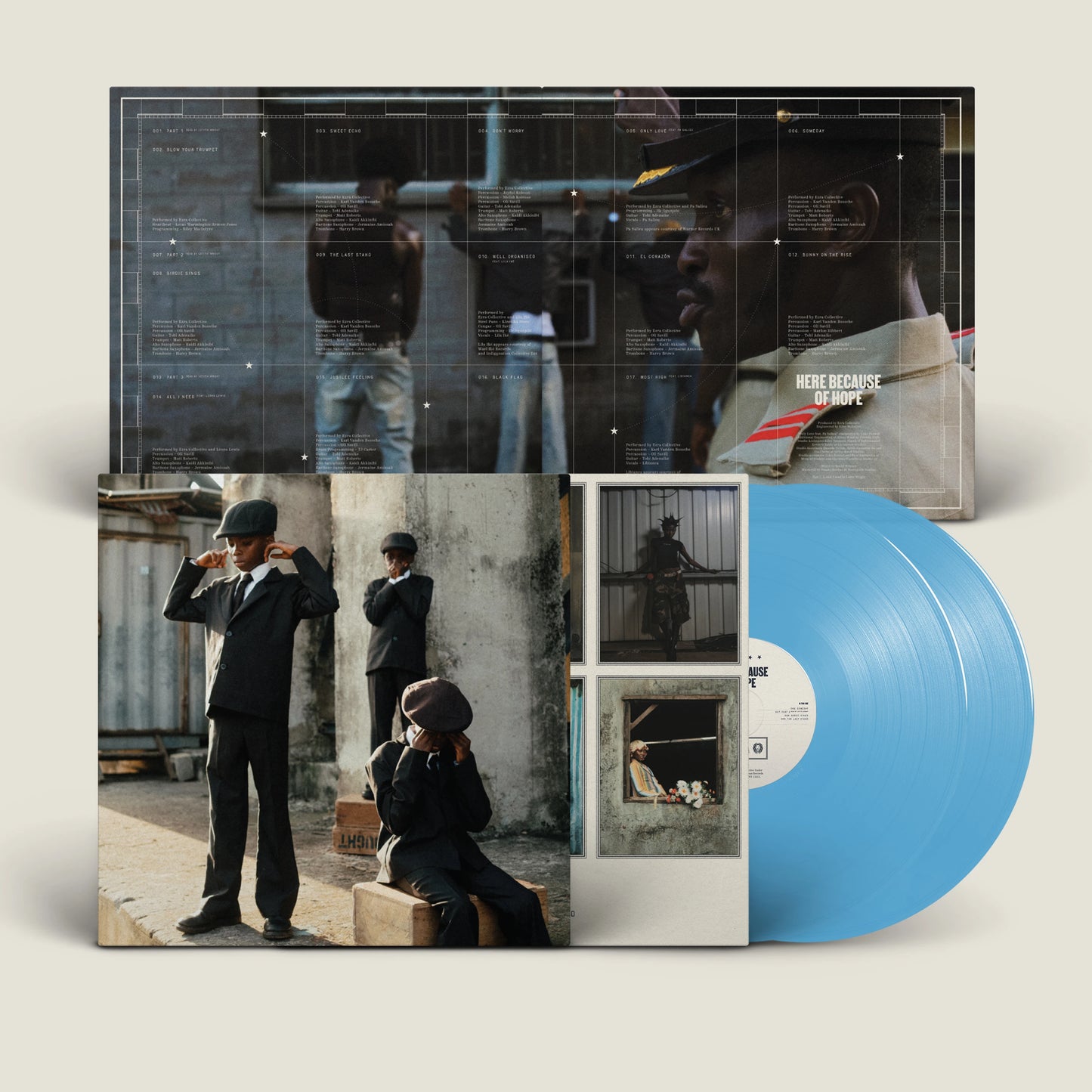 Ezra Collective - Here Because Of Hope 2x Vinyl, LP, Album blue translucent