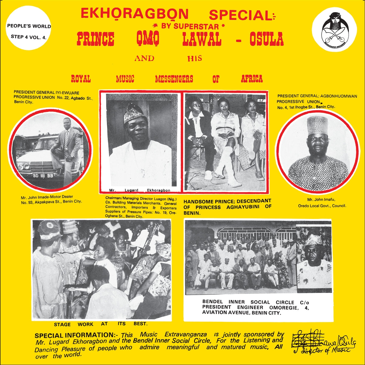 Prince Omo Lawal-Osula + His Royal Music Messengers Of Nigeria - Oru Ye Ye Ye Vinyl, LP, Album, Reissue