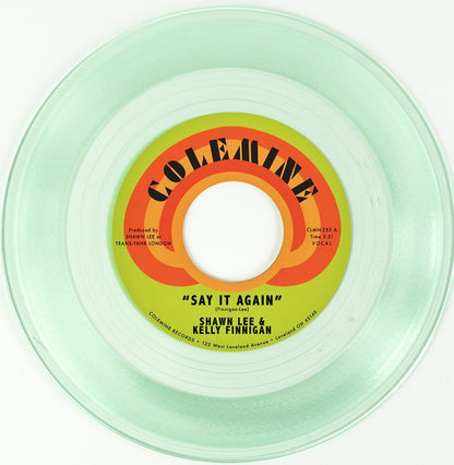 Shawn Lee & Kelly Finnigan - Say It Again / Harpsichord Rock Vinyl, 7" clear