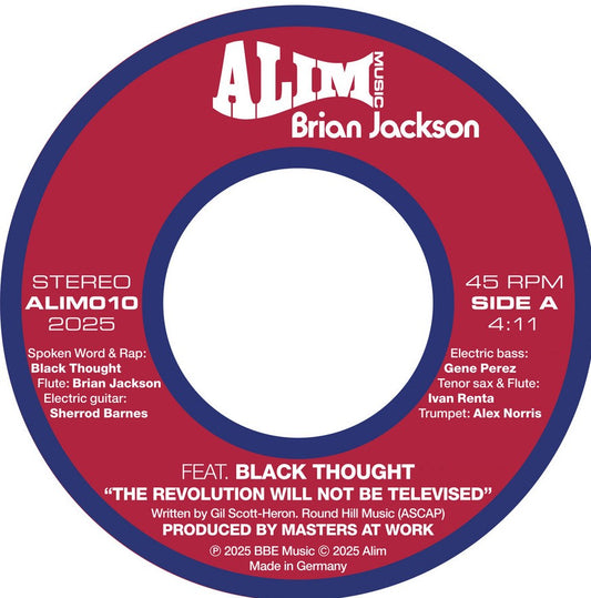 Brian Jackson - The Revolution Will Not Be Televised Vinyl, 7", Reissue
