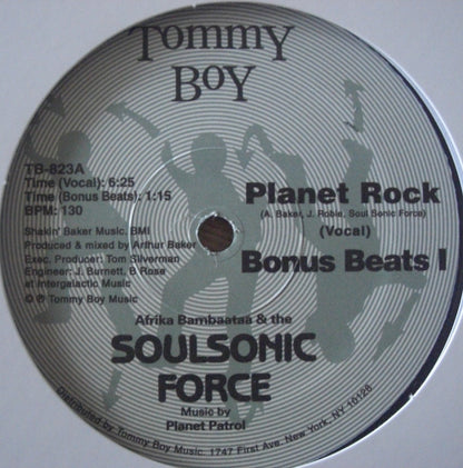 Afrika Bambaataa & The Soul Sonic Force Music By Planet Patrol – Planet Rock Vinyl, 12", Reissue