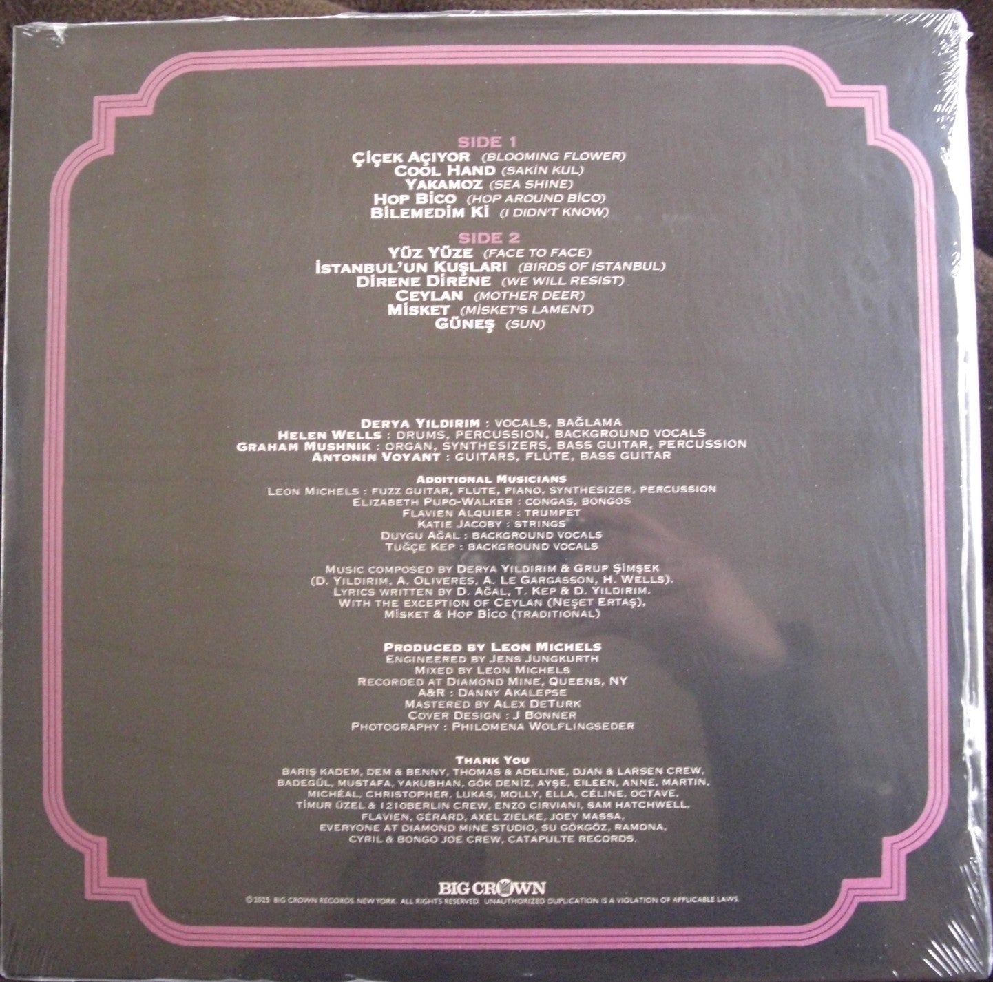 Derya Yildirim & Grup Simsek - Yarin Yoksa Vinyl, LP, Album black