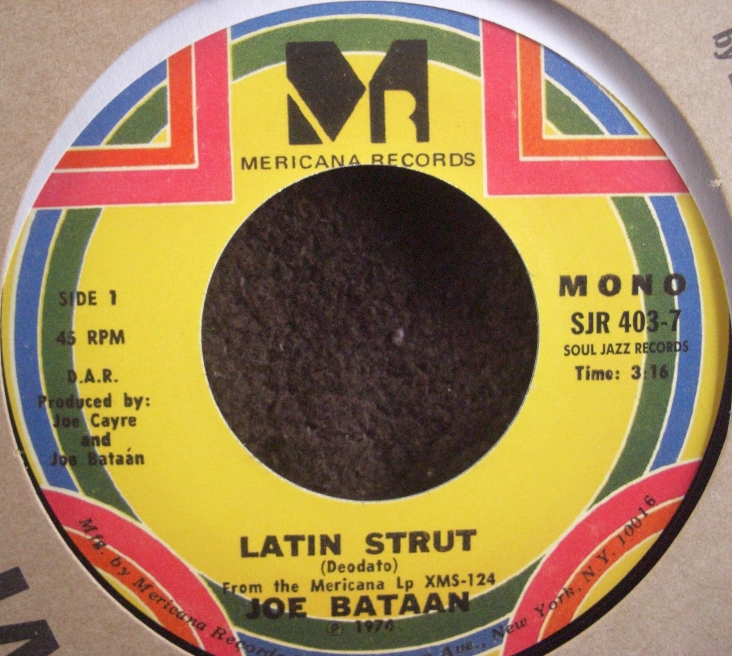Joe Bataan – Latin Strut / Peace, Friendship And Solidarity Vinyl, 7"