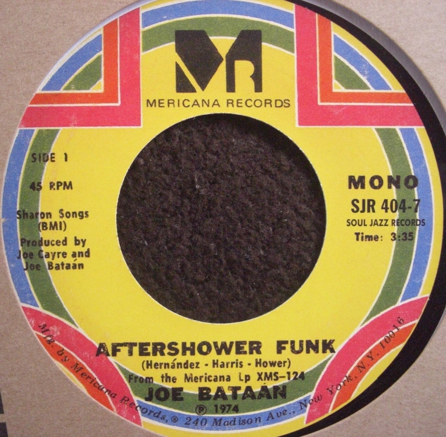 Joe Bataan – Aftershower Funk / Fin Vinyl, 7"