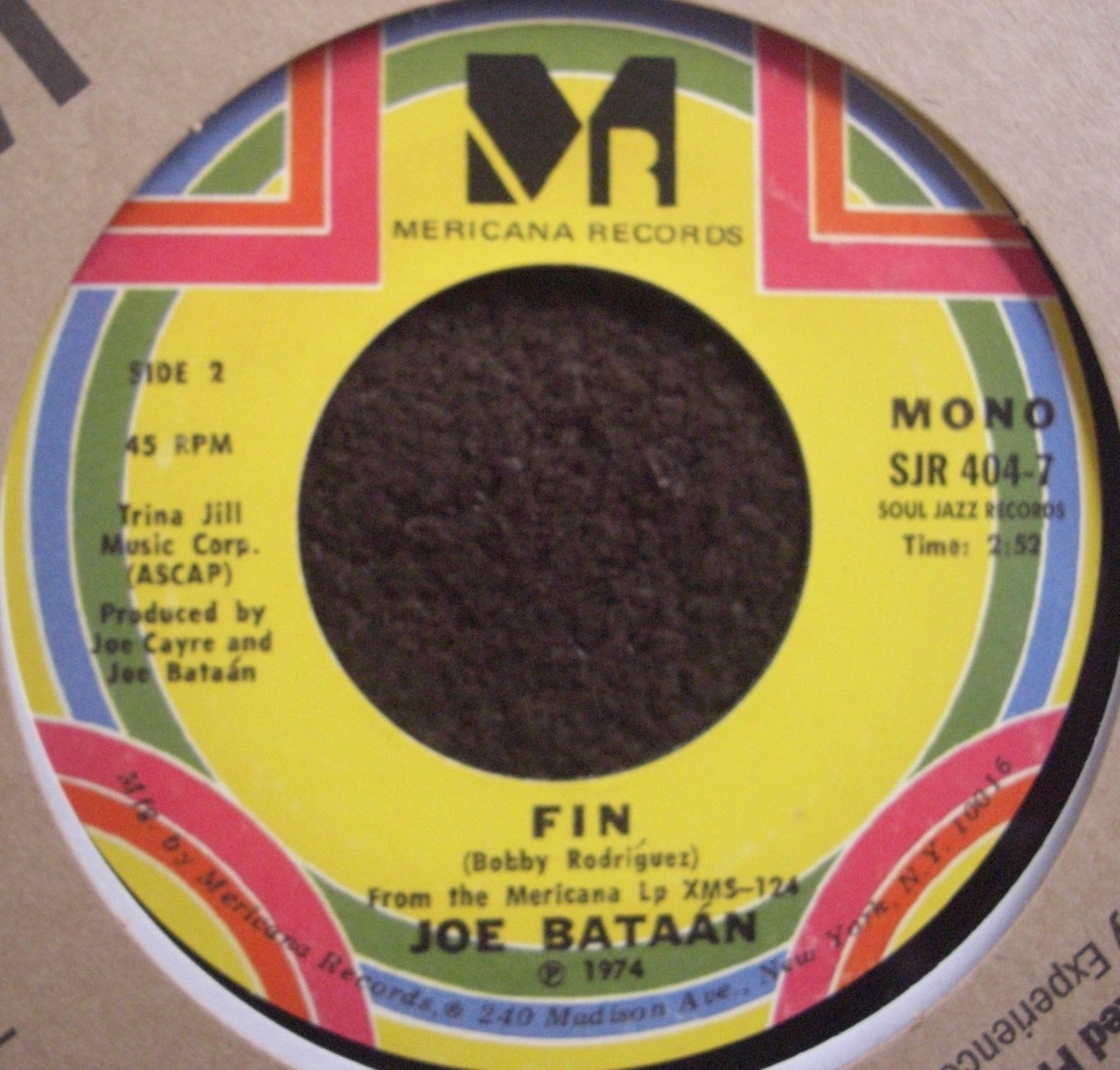 Joe Bataan – Aftershower Funk / Fin Vinyl, 7"