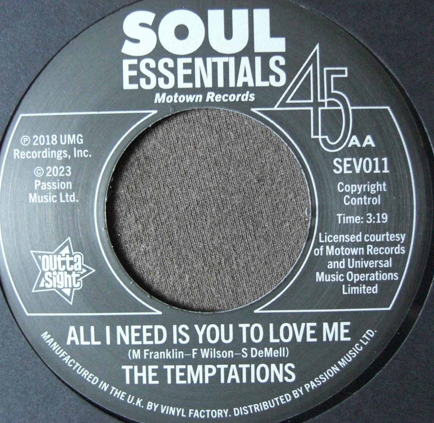 Chris Clark / The Temptations – Whenever I'm Without You 7"