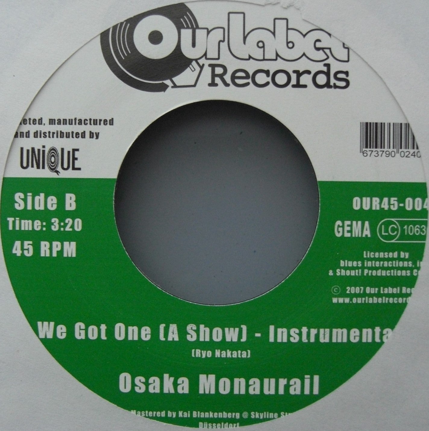 Osaka Monaurail – We Got One Vinyl, 7"