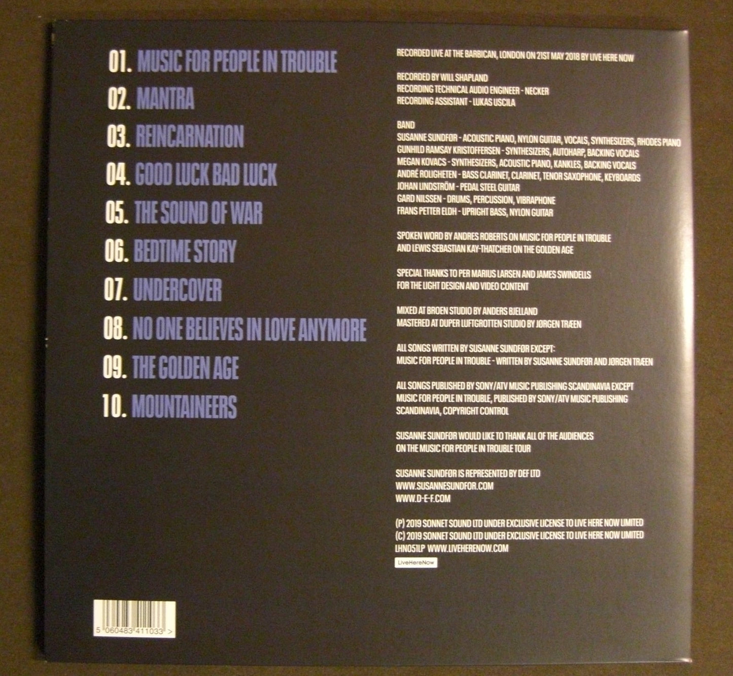 Susanne Sundfor – Music For People In Trouble Live Barbican 2 x Vinyl, LP, Album blue