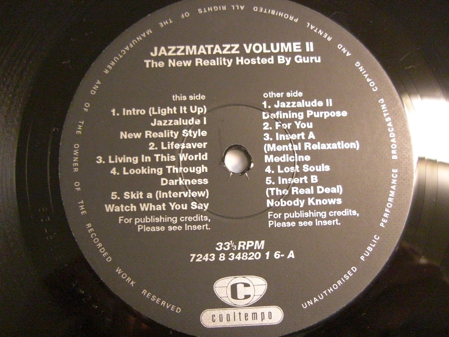 Guru – Jazzmatazz Volume II: The New Reality 2 x Vinyl, LP, Album US 1995