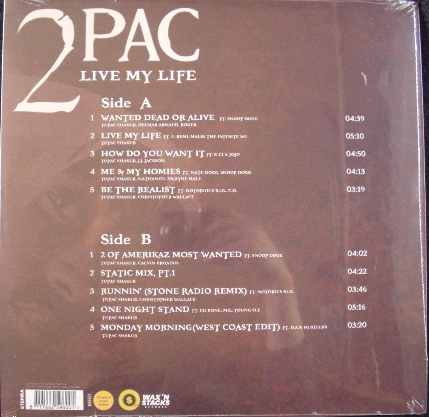 2Pac – Live My Life Vinyl, LP, Compilation gold