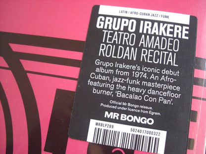 Grupo Irakere – Teatro Amadeo Roldan Recital Vinyl, LP, Album, Reissue
