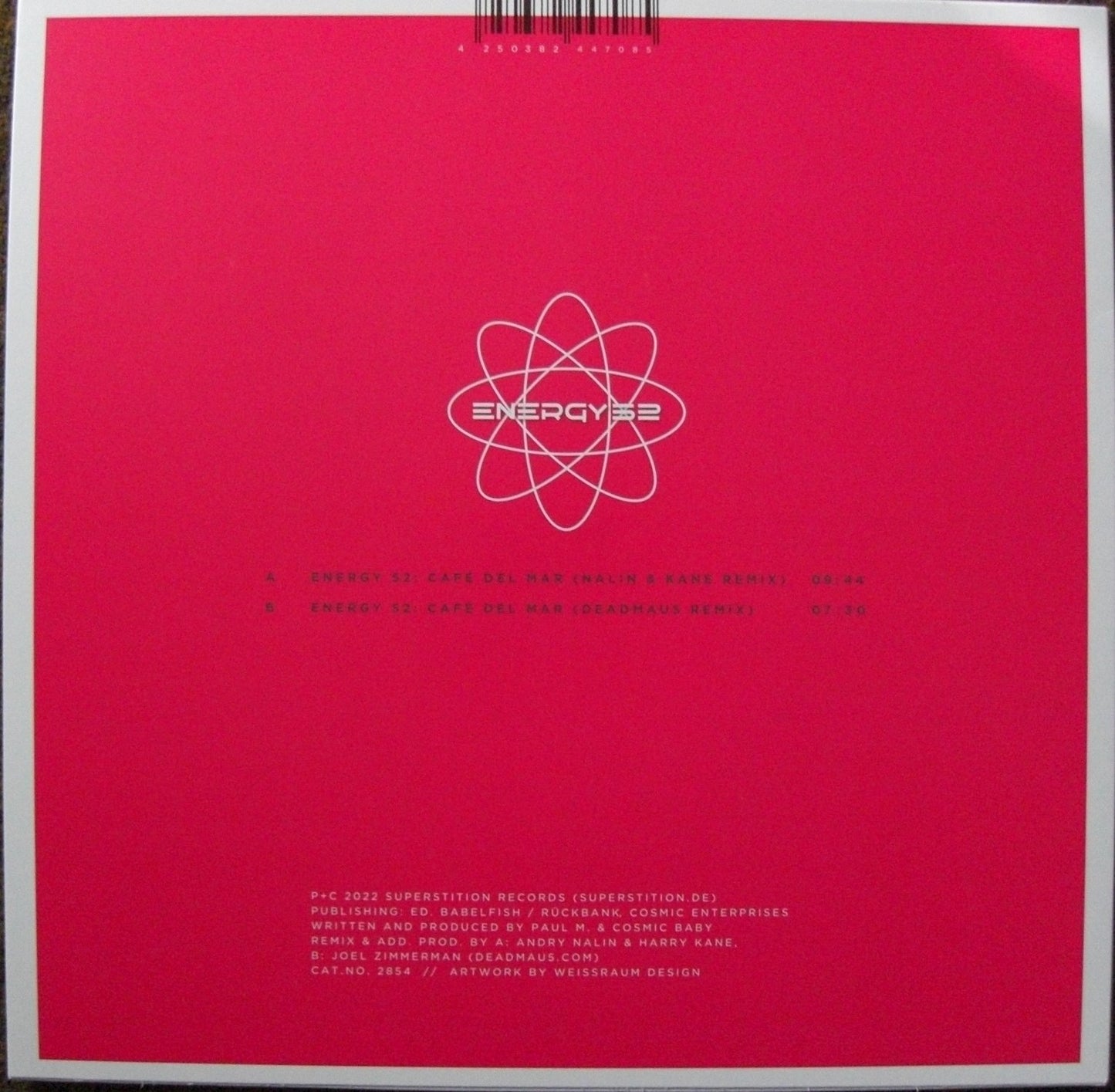 Energy 52 – Café Del Mar Vinyl, 12" Maxi (Nalin & Kane/ Deadmau5)