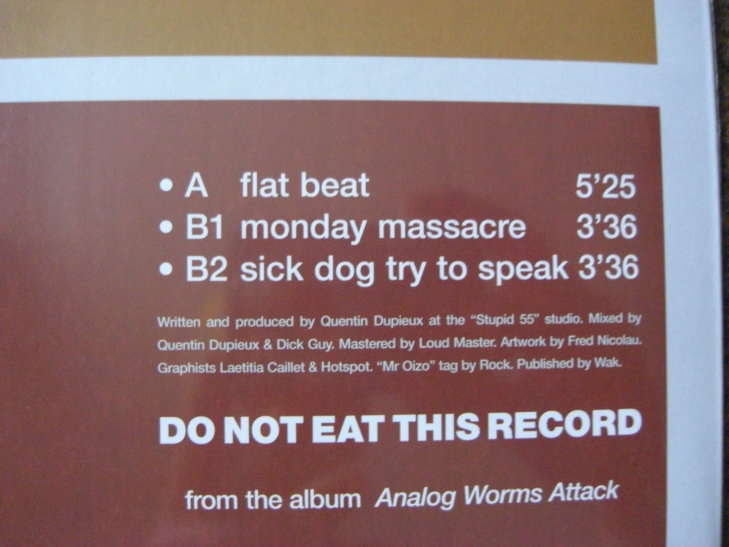 Mr. Oizo – Flat Beat Vinyl, 12" Maxi