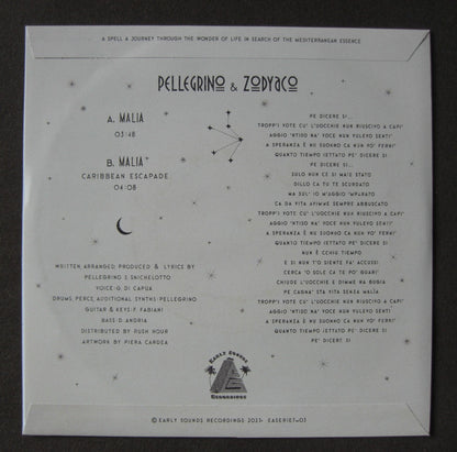 Pellegrino & Zodyaco – Malìa Vinyl, 7"