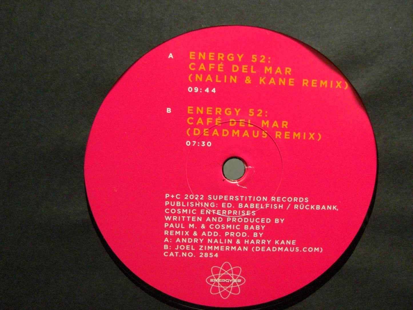 Energy 52 – Café Del Mar Vinyl, 12" Maxi (Nalin & Kane/ Deadmau5)