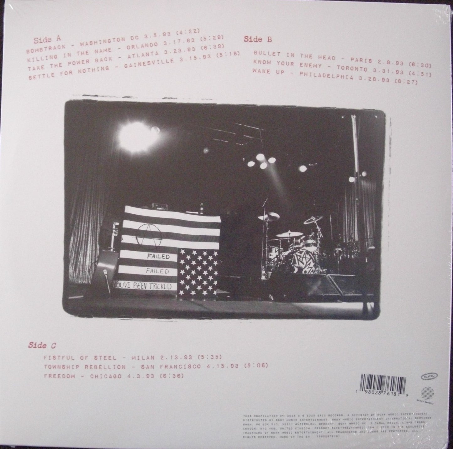Rage Against The Machine – Live On Tour 1993 Vinyl, 2xLP, Album RSD 2025