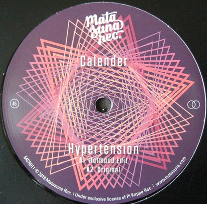Calender – Hypertension / Ritmo Latino Vinyl, 12", EP, Limited Edt