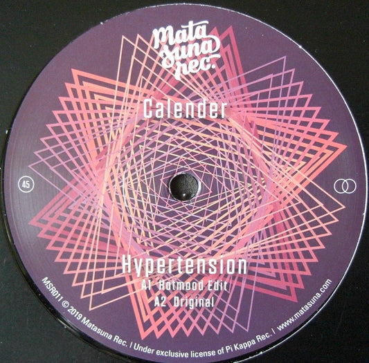 Calender – Hypertension / Ritmo Latino Vinyl, 12", EP, Limited Edt