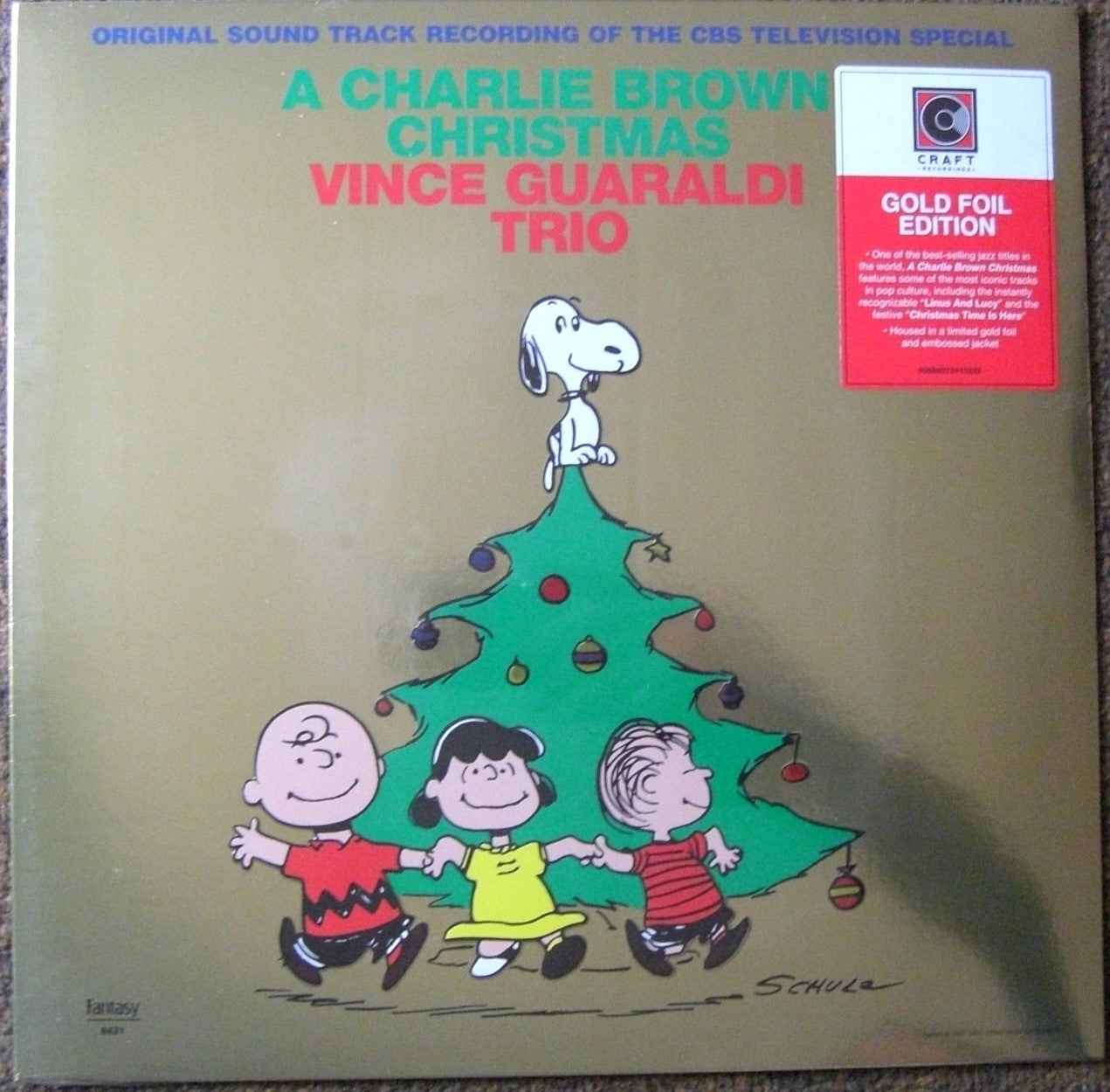 Vince Guaraldi Trio – A Charlie Brown Christmas Vinyl, LP, Album, Reissue, Limited Edt, Gold Foil Jacket