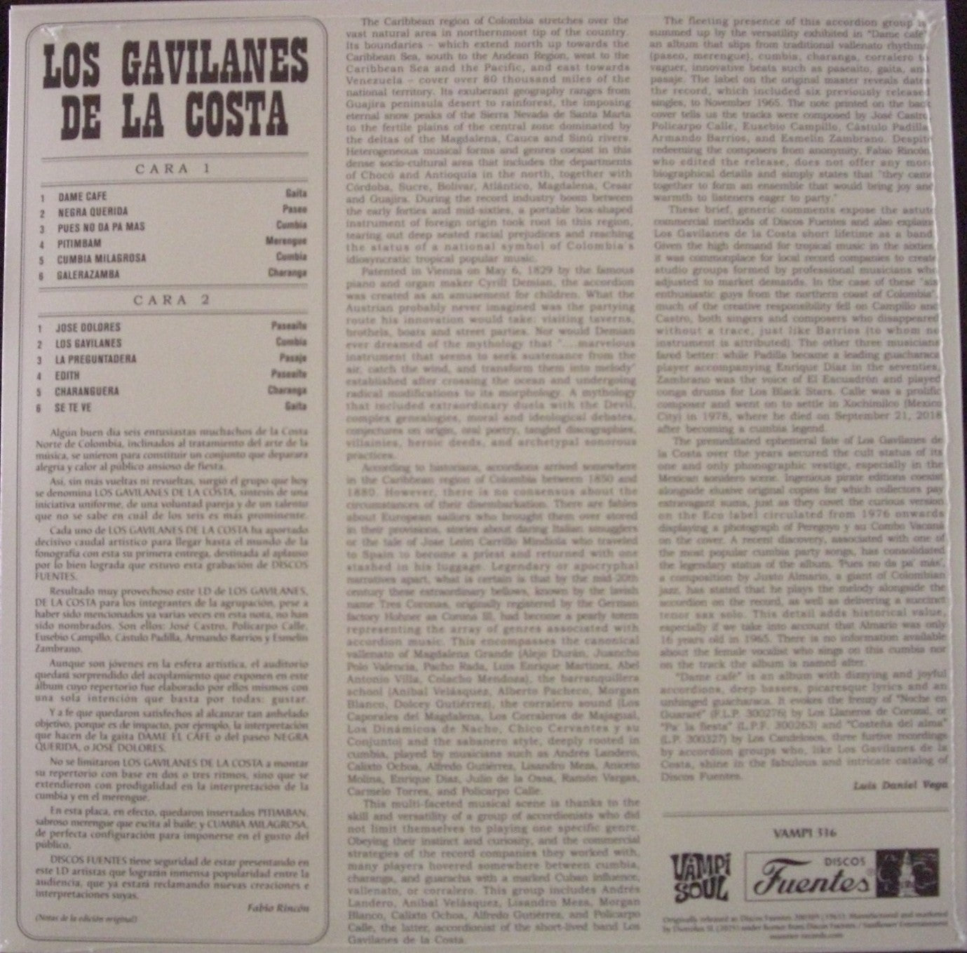 Los Gavilanes De La Costa – Dame Café Vinyl, LP, Album, Reissue