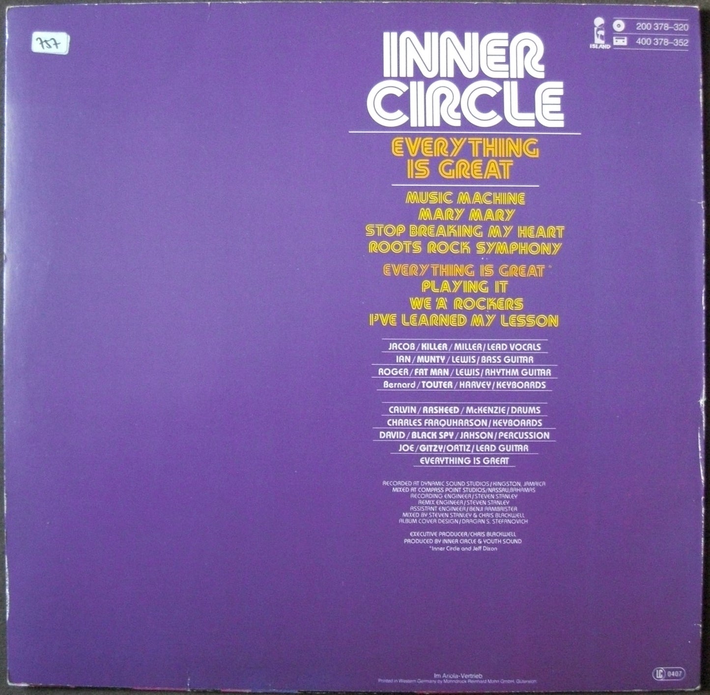Inner Circle – Everything Is Great Vinilo, LP, Álbum UE 1979