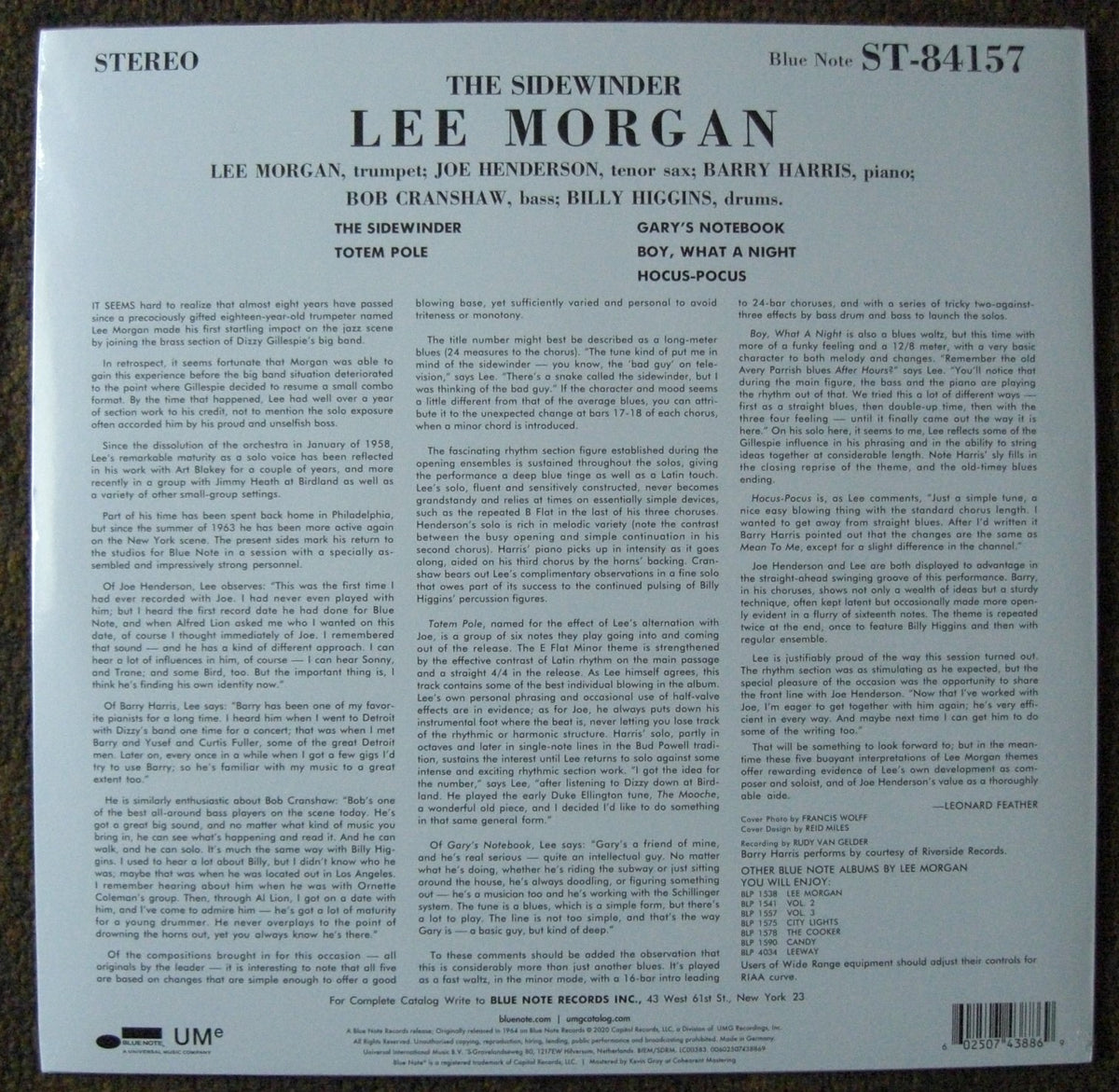 Lee Morgan – The SideWinder Vinyl, LP, Album, Reissue, 180g