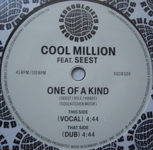 Cool Million – One Of A Kind Vinyl, 7"