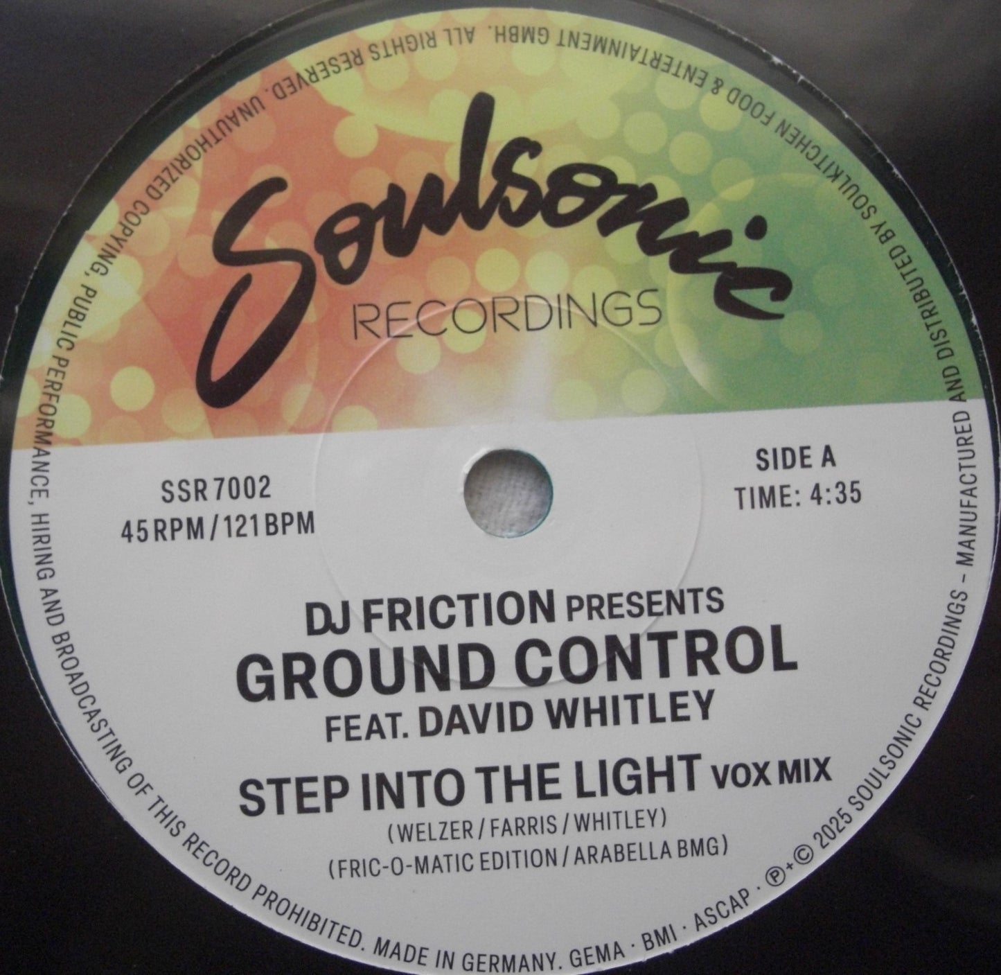 DJ Friction Pres. Ground Control Feat. David Whitley – Step Into The Light Vinyl, 7" green