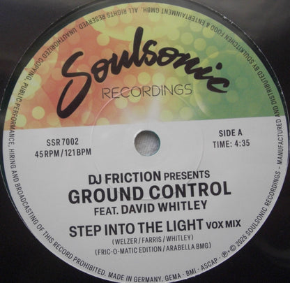 DJ Friction Pres. Ground Control Feat. David Whitley – Step Into The Light Vinyl, 7" green