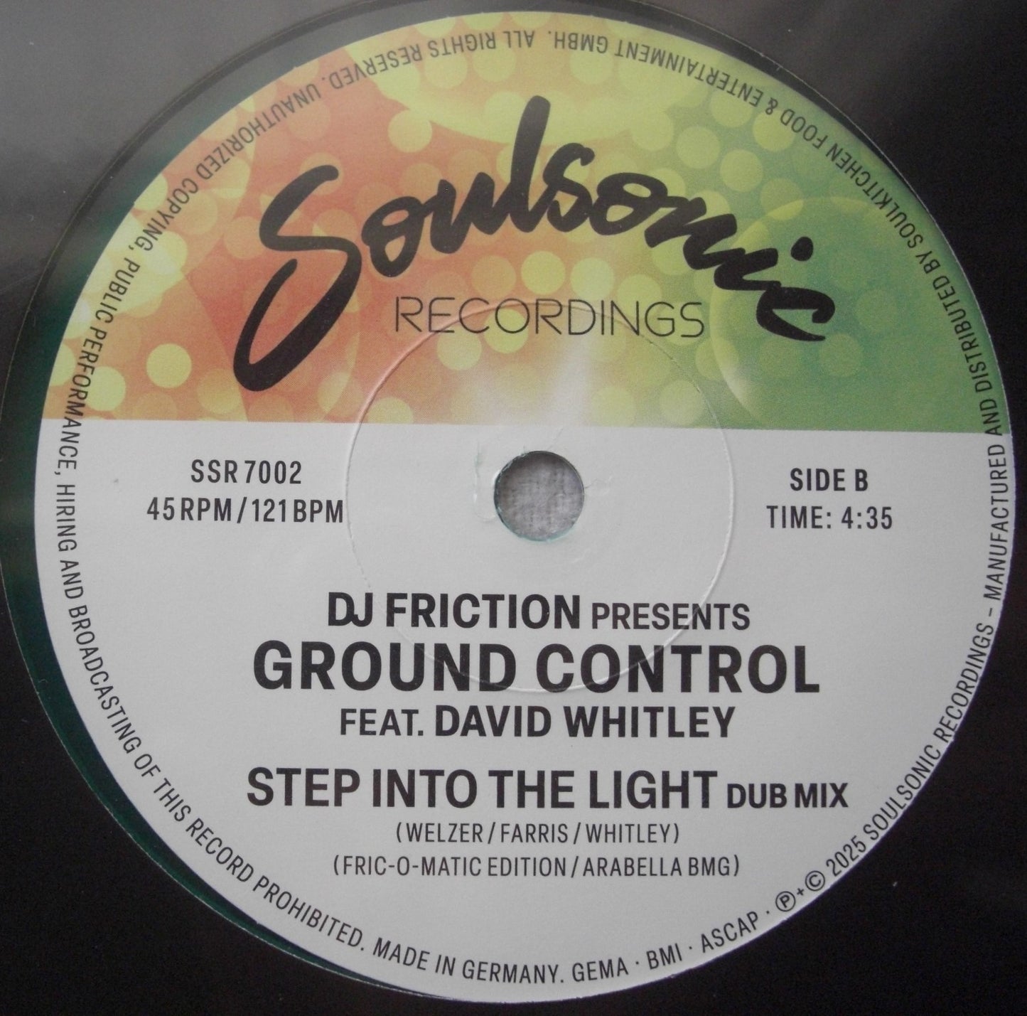 DJ Friction Pres. Ground Control Feat. David Whitley – Step Into The Light Vinyl, 7" green