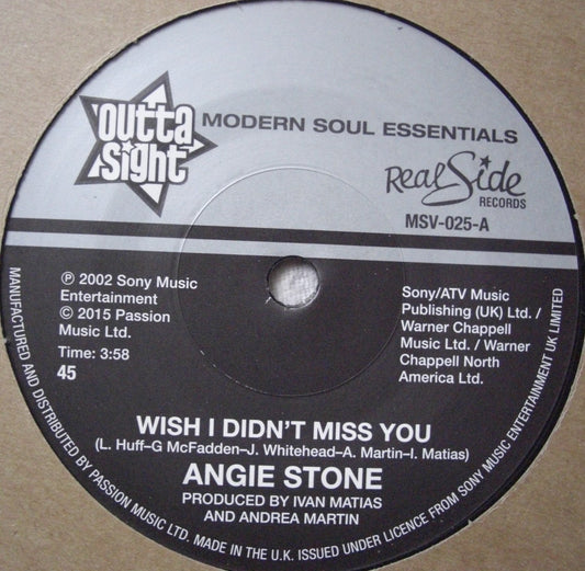 Angie Stone – Wish I Didn't Miss You Vinyl, 7", Reissue
