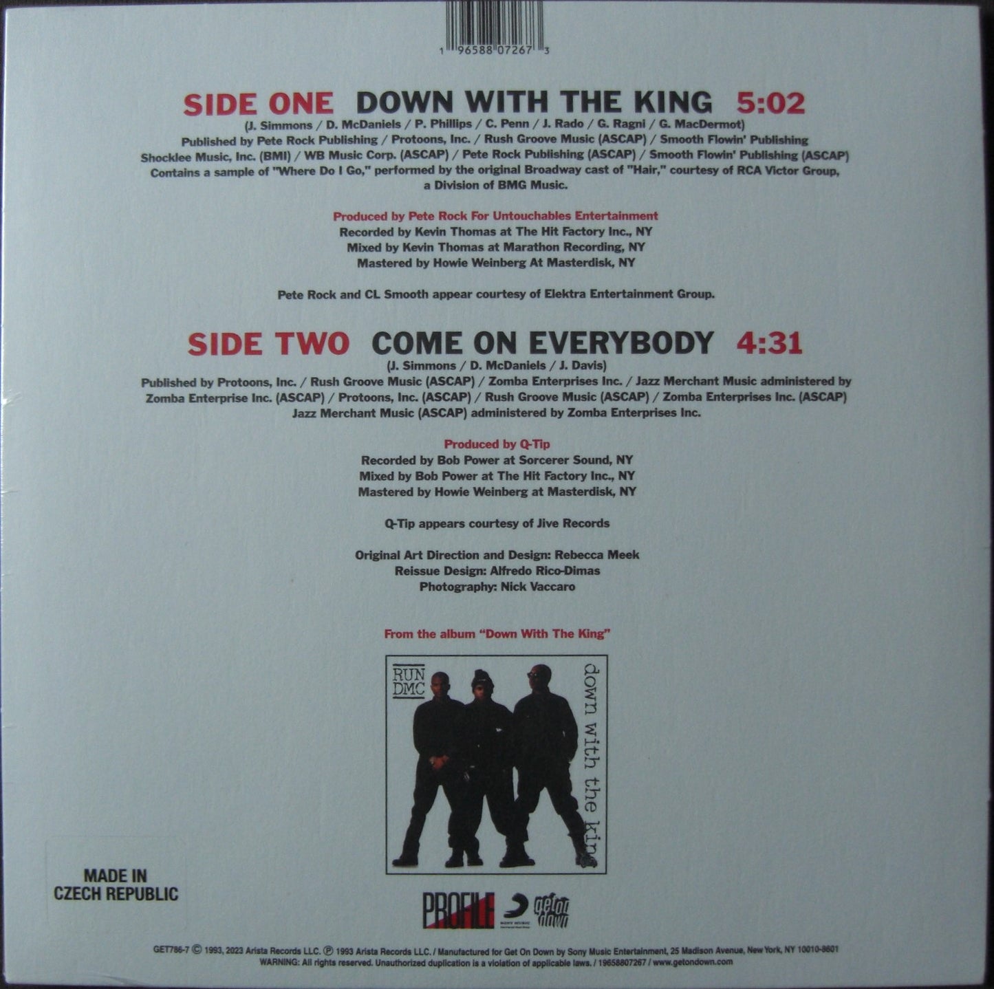 Run-DMC – Down With The King / Come On Everybody 7"