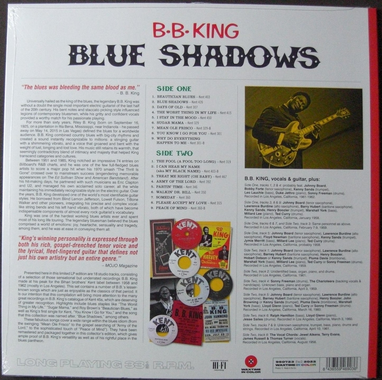 B.B. King – Blue Shadows - Underrated KENT Recordings, 1958-1962 Vinyl, LP, Compilation, Limited Edt red