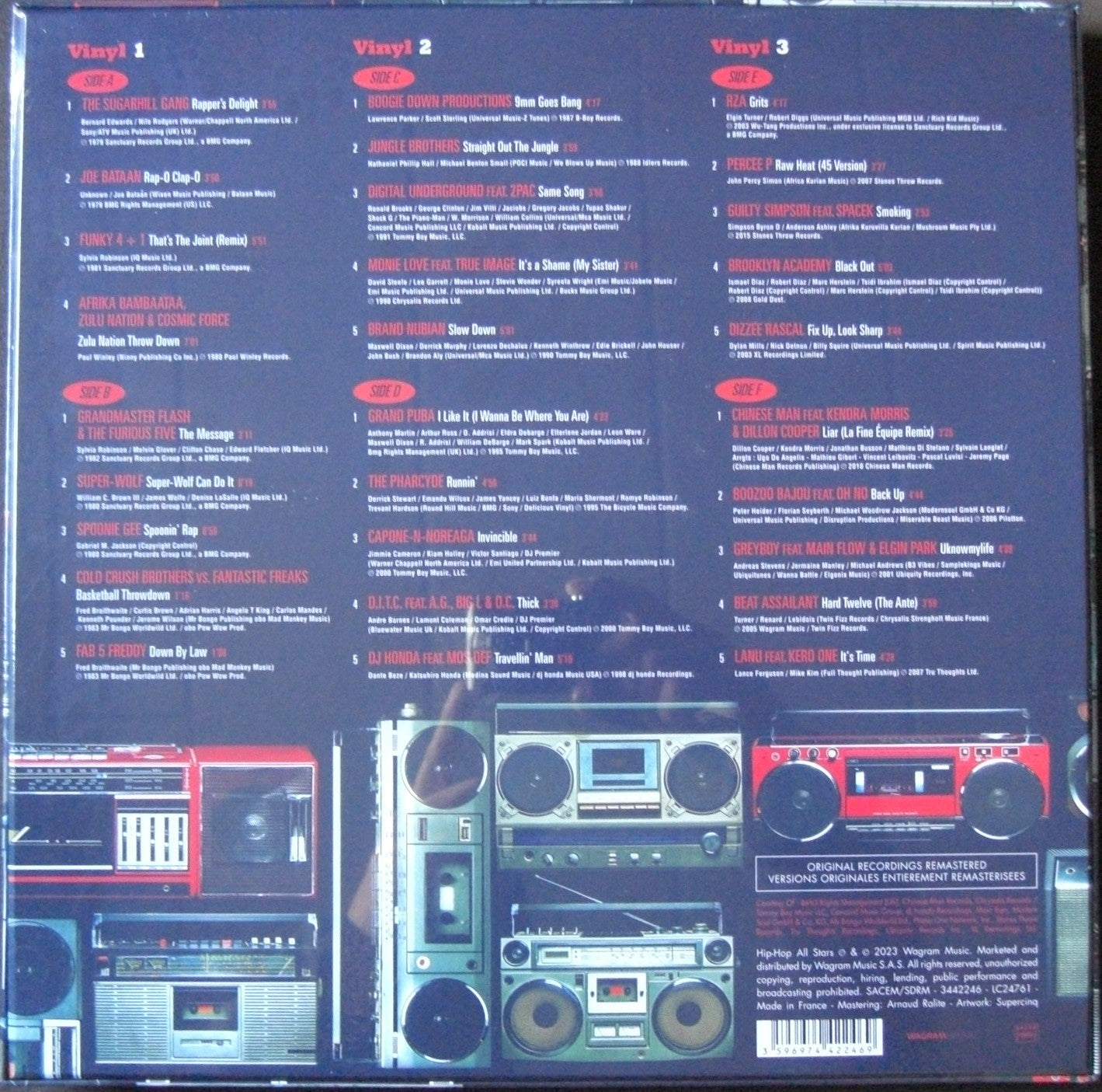 Hip Hop All Stars : The Gems Of Hip Hop Culture 3x Vinyl LP Compilation