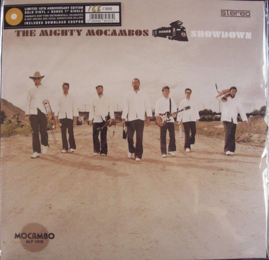 The Mighty Mocambos – Showdown (10th Anniversary) Vinyl, LP, Album, Limited Edt gold + 7"