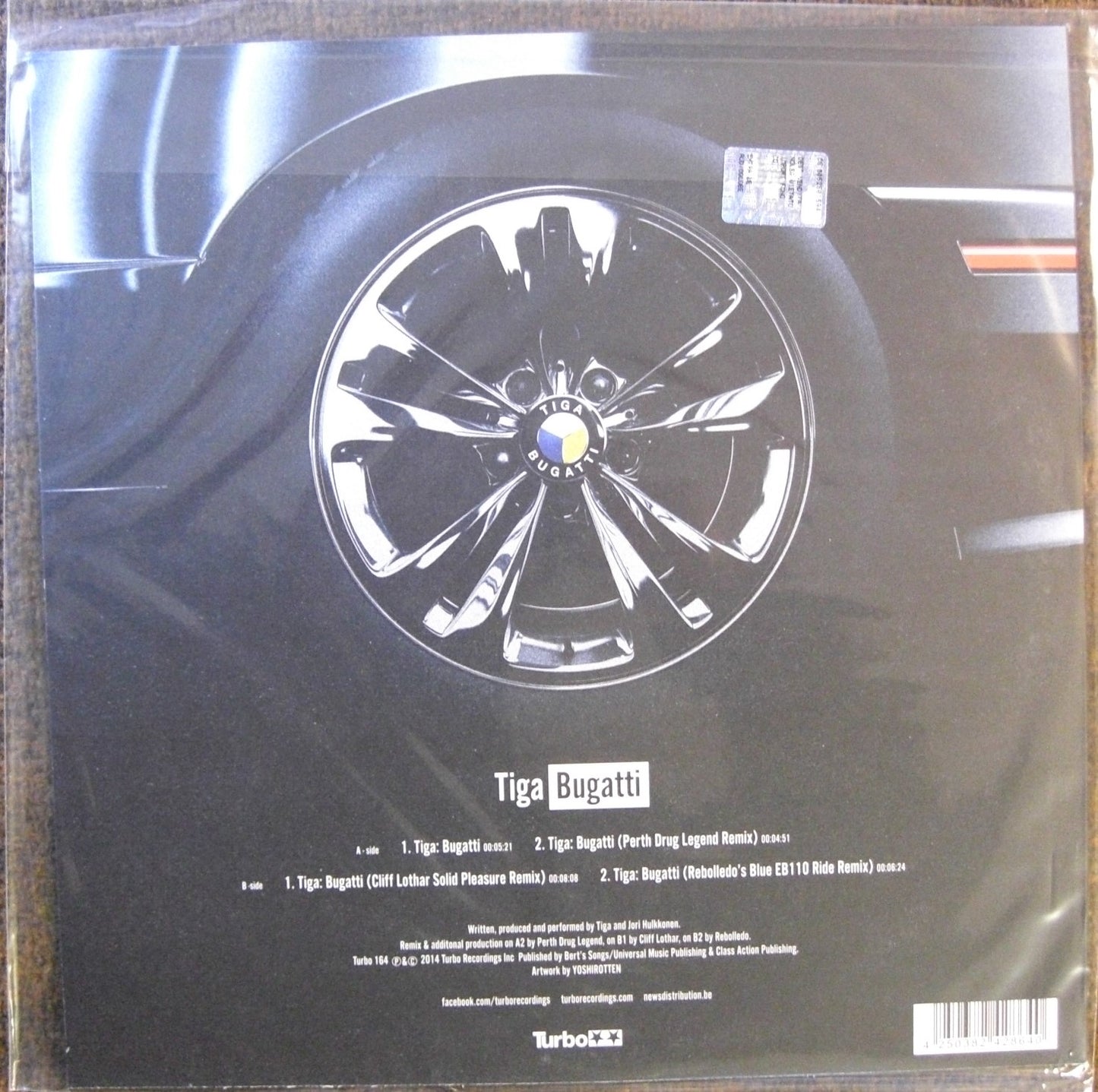 Tiga - Vinilo Bugatti, sencillo de 12 "
